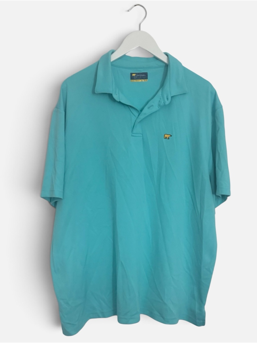 Jack Nicklaus 2XL Gold Bear Men's Teal Polo Shirt